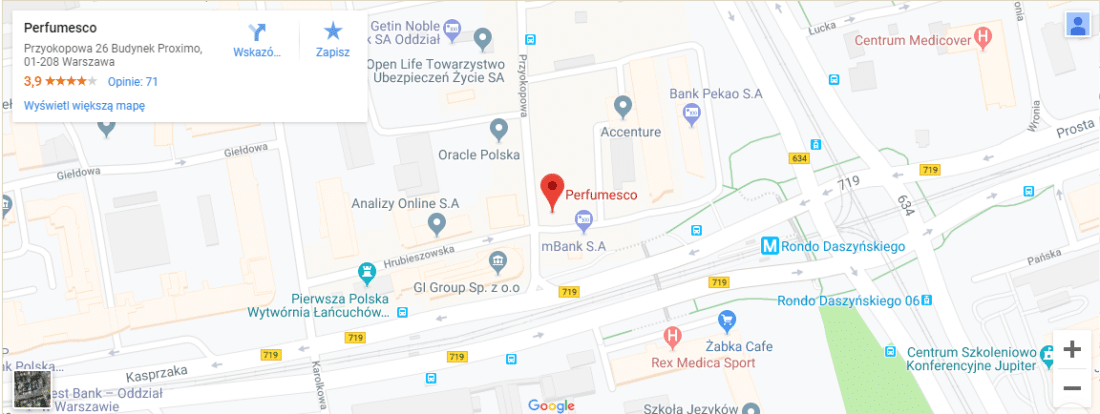 Mapa, jak znaleźć Perfumesco